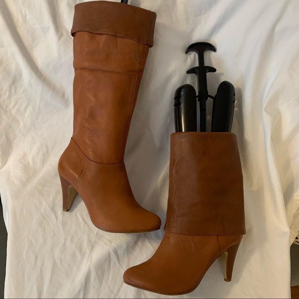 NWT Y2K Vintage Steve Madden Jupiterr Cognac Convertible Leather Boot